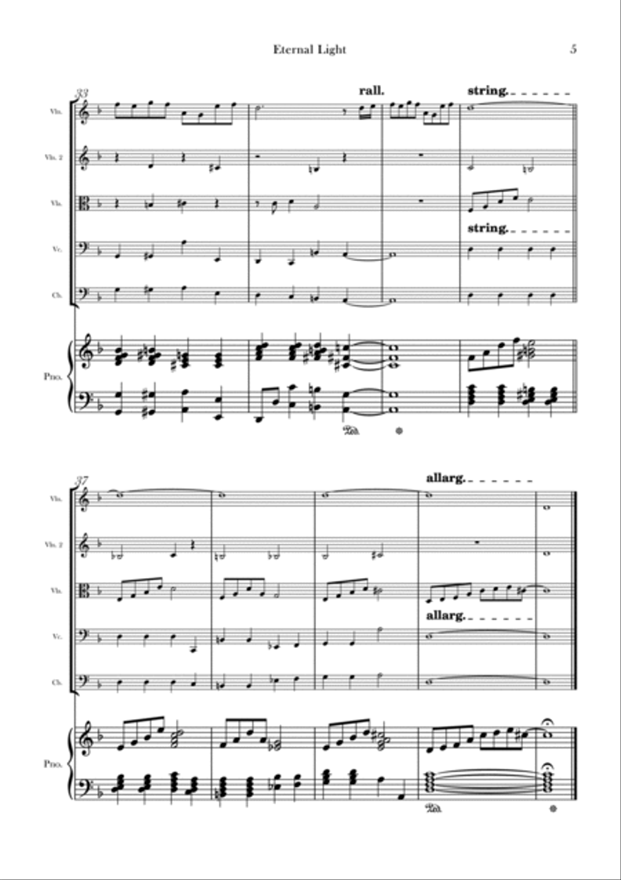 Eternal Light String Quintet scores gallery preview page 5