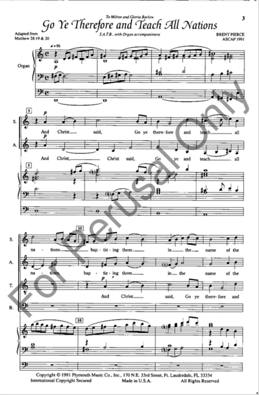 Go Ye Therefore And Teach All Nations 4-Part scores gallery preview page 2