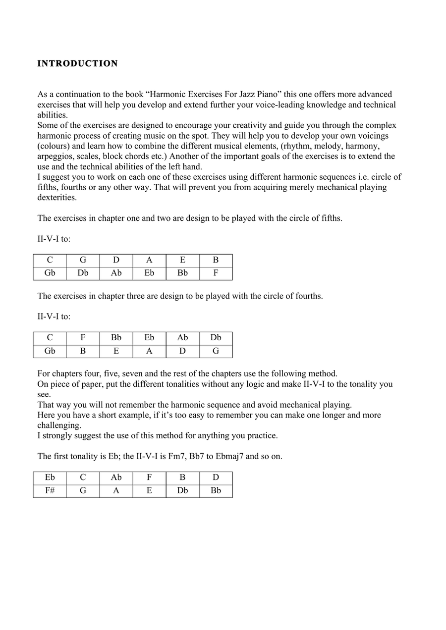 Advanced Harmonic Exercises for Jazz Piano Piano Method scores gallery preview page 3