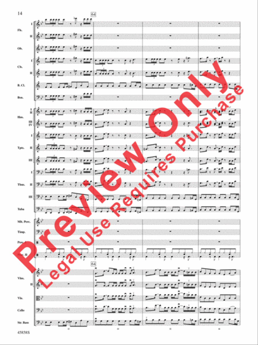 Hamilton, Suite from the Broadway Musical Full Orchestra scores gallery preview page 13
