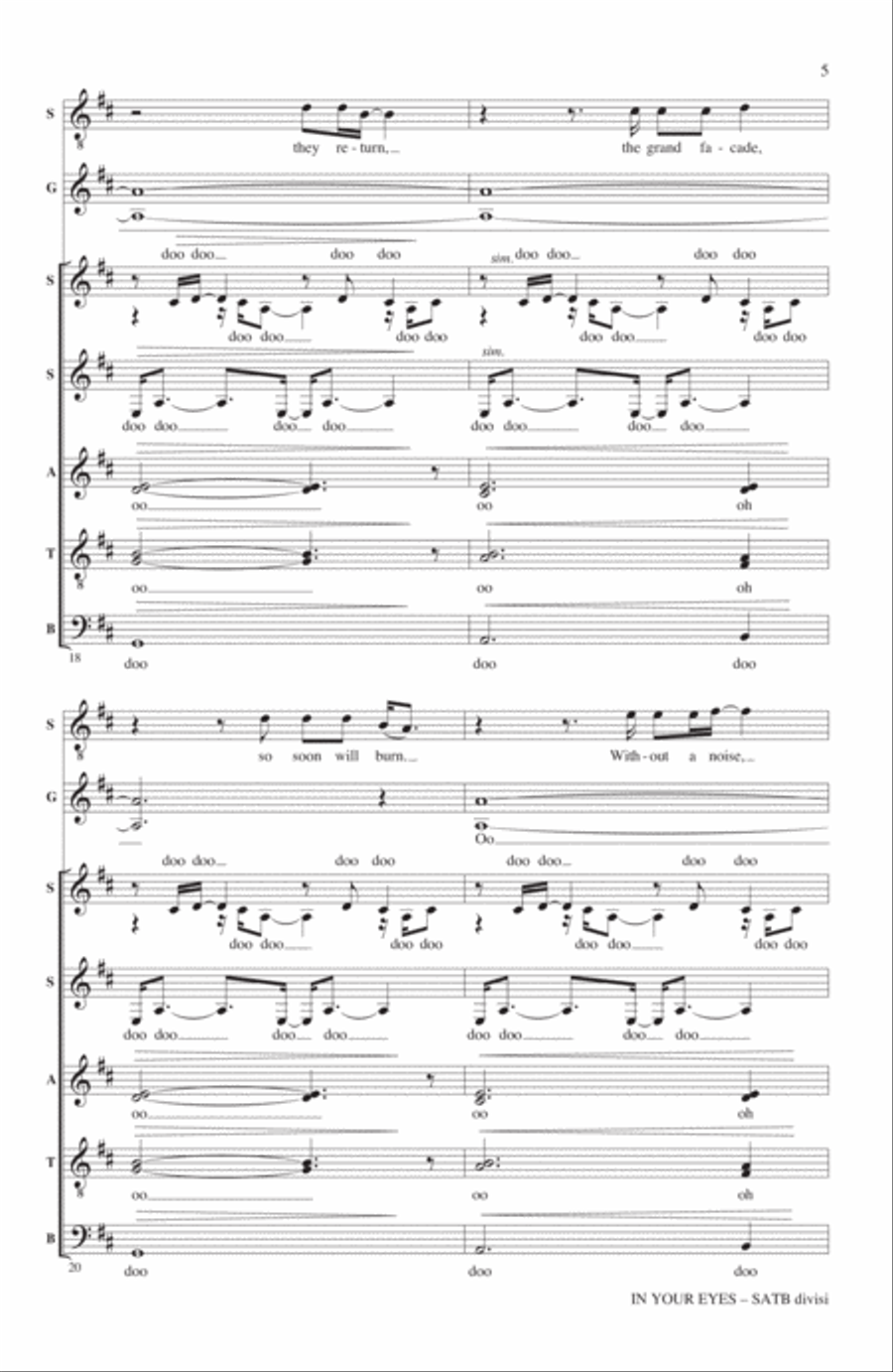 In Your Eyes In Your Eyes 4-Part scores gallery preview page 4