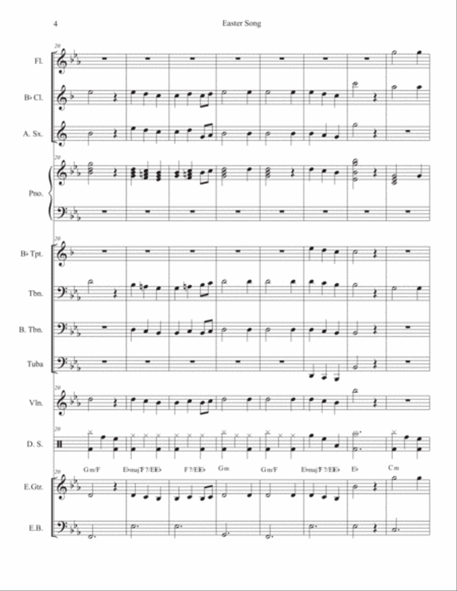 Easter Song Hear The Bells Ringing Chamber Orchestra scores gallery preview page 4