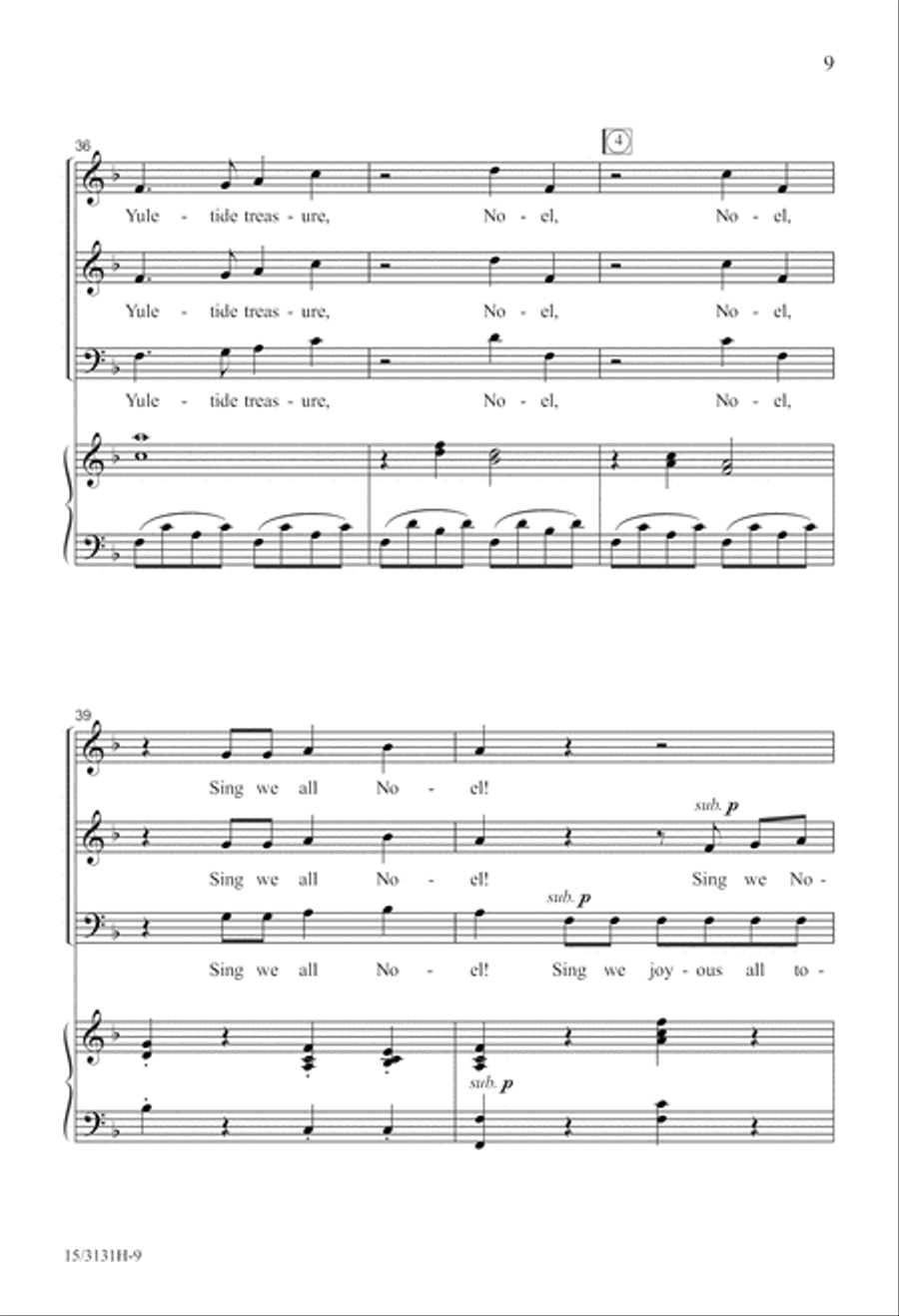 Wolfgang's Christmas Canon 3-Part scores gallery preview page 9