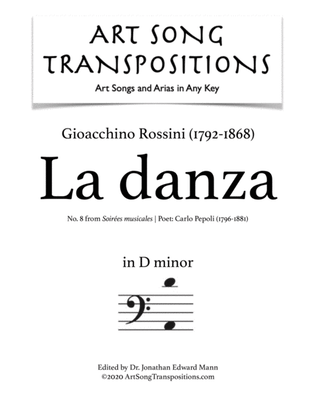 ROSSINI: La danza (transposed to D minor, bass clef)
