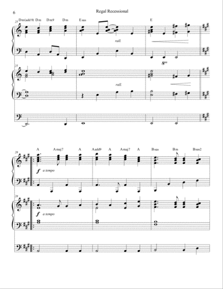 Regal Recessional - Piano & Organ Regal Recessional - Piano & Organ Piano scores gallery preview page 6