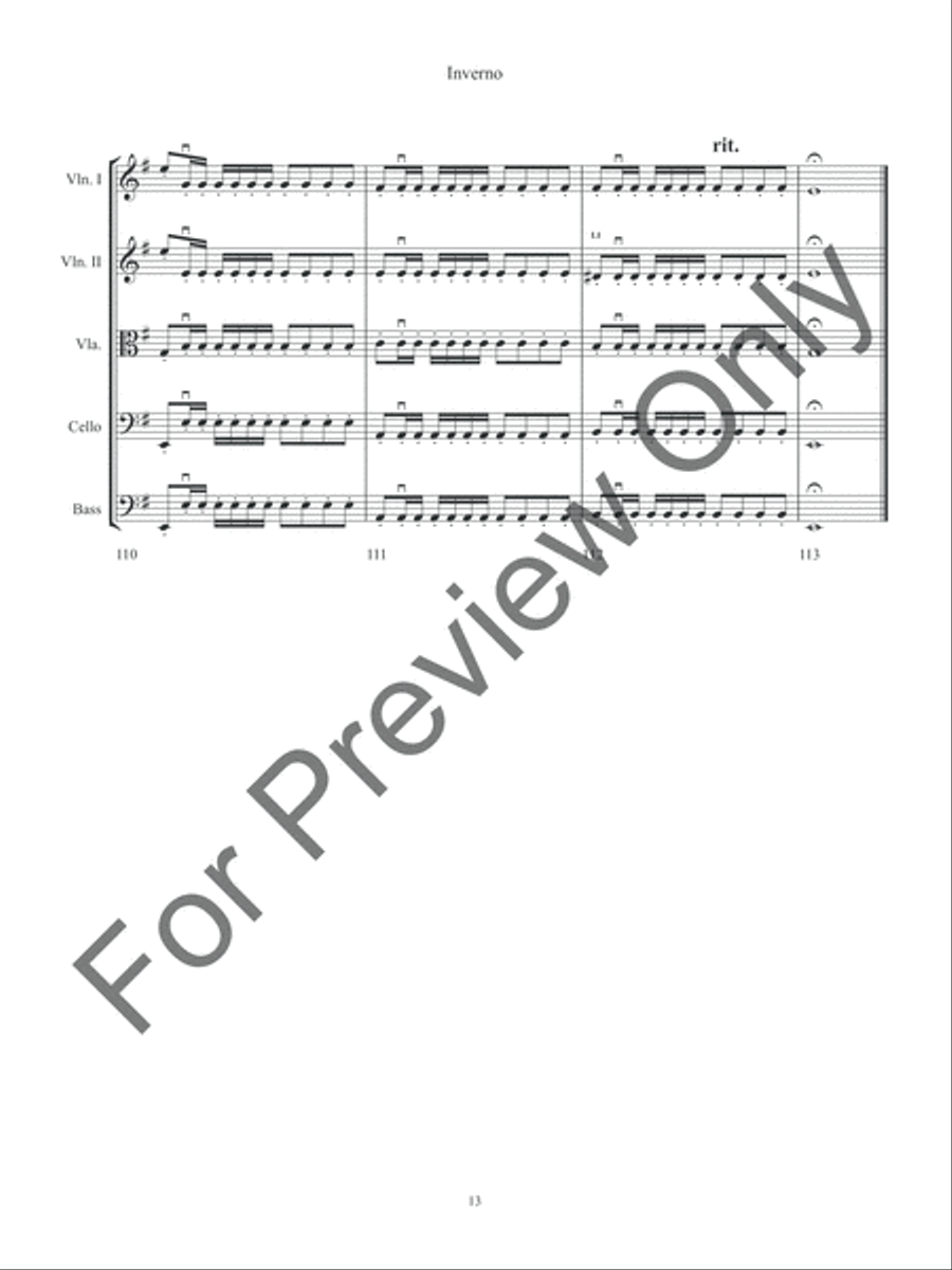 Inverno Inverno String Orchestra scores gallery preview page 16