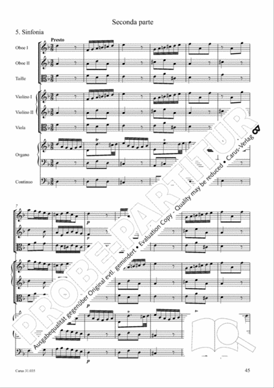 Soul and spirit are astounded (Geist und Seele wird verwirret) English Horn scores gallery preview page 46