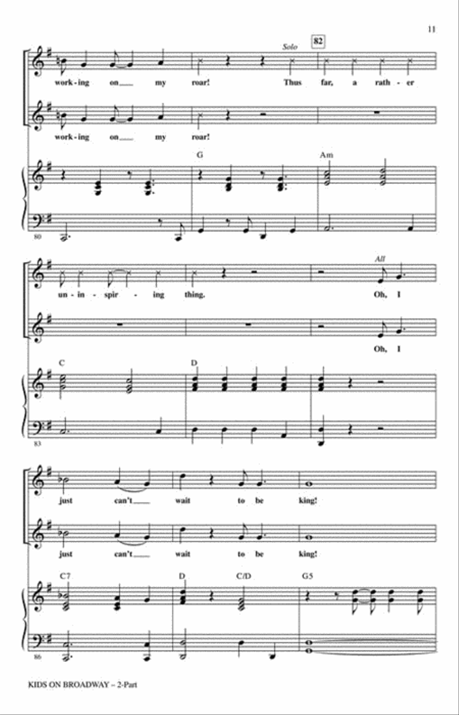 Kids on Broadway: Songs That Stopped the Show 2-Part scores gallery preview page 4