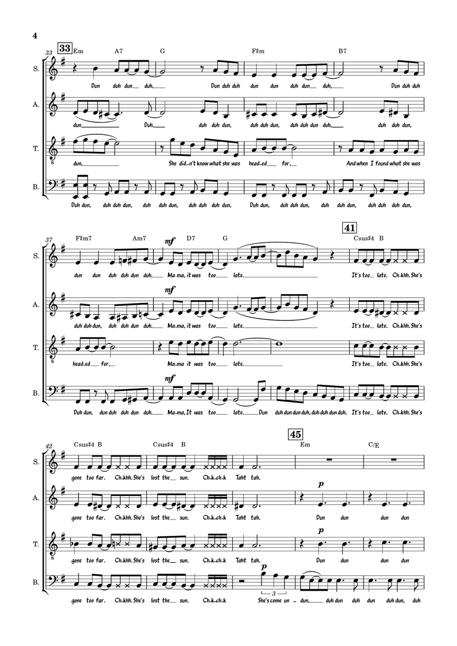 Undun 4-Part scores gallery preview page 4