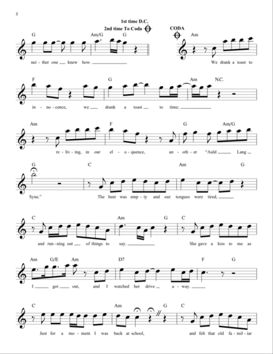 Same Old Lang Syne Piano scores gallery preview page 2
