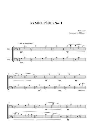 Gymnopédie no 1 | Trombone Duet | Original Key |Easy intermediate