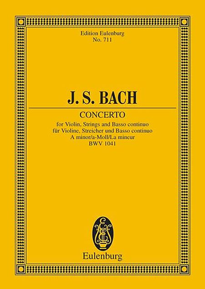 Book cover for Violin Concerto No. 1, BWV 1041