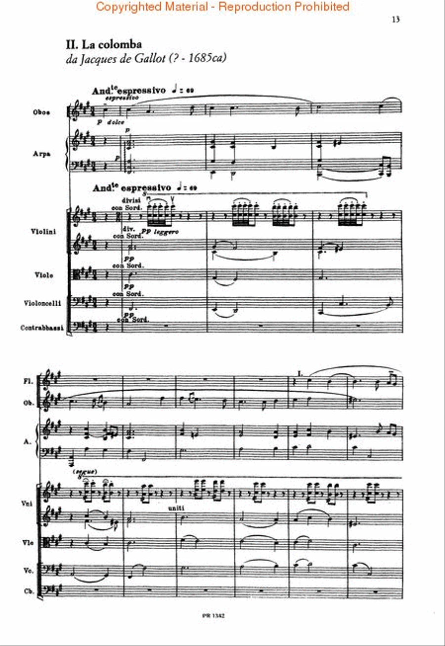 Gli uccelli, Trittico botticelliano Orchestra scores gallery preview page 3
