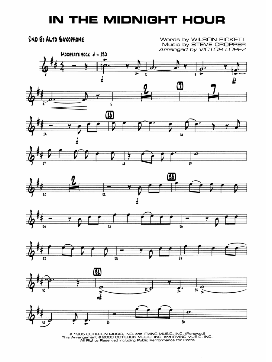 In the Midnight Hour: 2nd E-flat Alto Saxophone