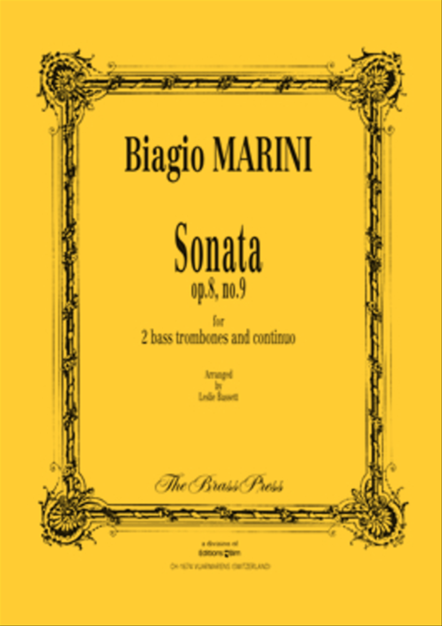 Sonata op. 8 no. 9 Trombone scores gallery preview page 1