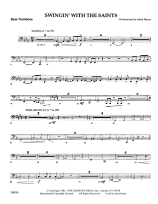 Swingin' With The Saints (arr. Mark Hayes) - Bass Trombone
