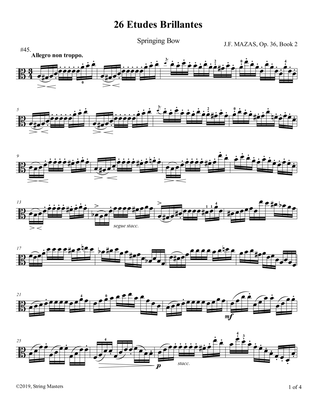 Mazas, Etudes for Viola Op 36, Book 2, No.45