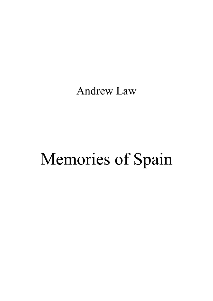 MEMORIES OF SPAIN MEMORIES OF SPAIN Classical Guitar scores gallery preview page 1
