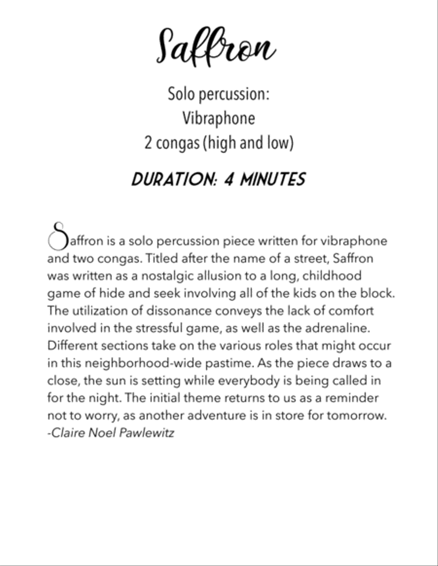 Saffron Saffron Percussion scores gallery preview page 4