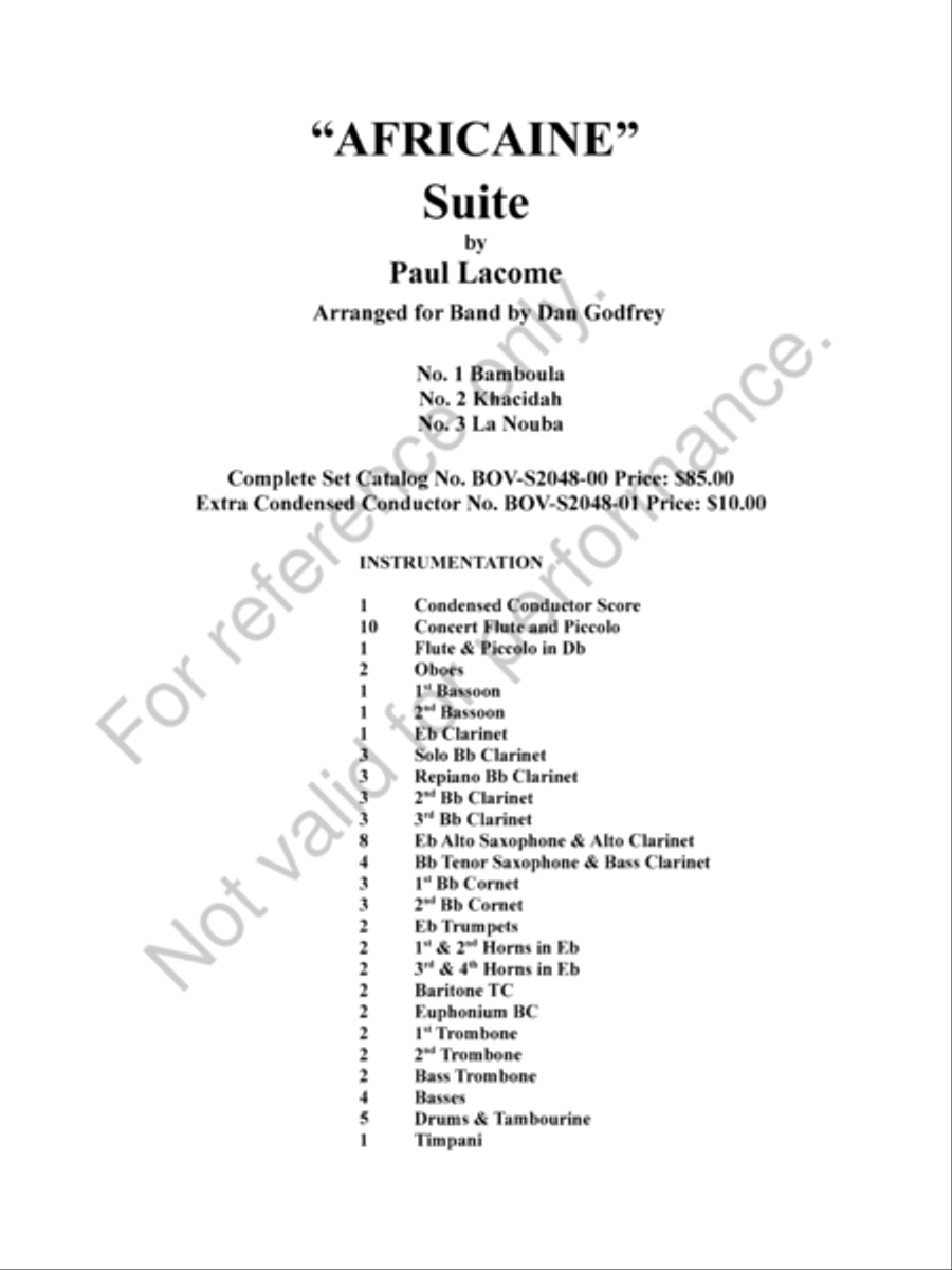 Africaine Concert Band scores gallery preview page 2