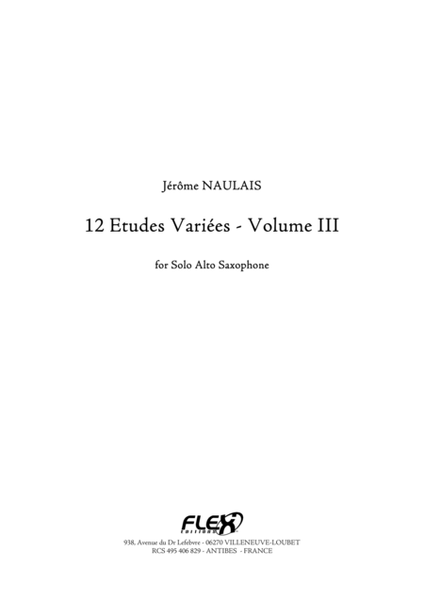 12 Etudes Variees - Volume III image number null
