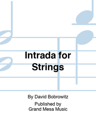 Book cover for Intrada for Strings