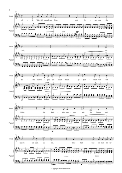 Liebeszauber Op 13 N3 in D major (Lower key)