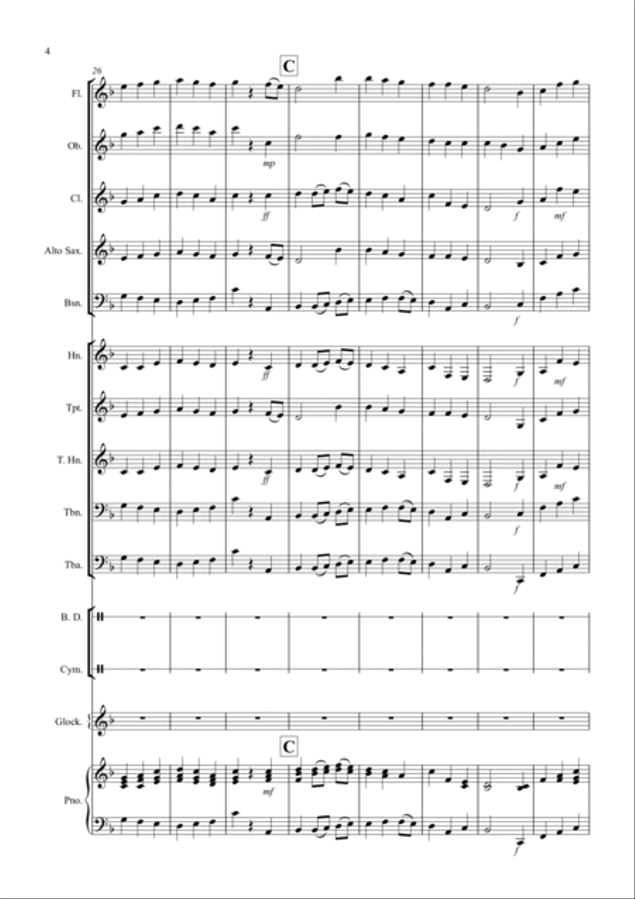 Be Thou My Vision for School Wind Band Concert Band scores gallery preview page 4