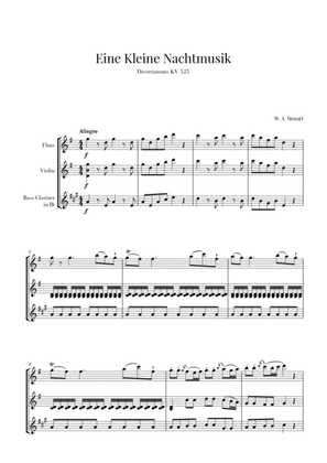 Book cover for Eine Kleine Nachtmusik for Flute, Violin and Bass Clarinet