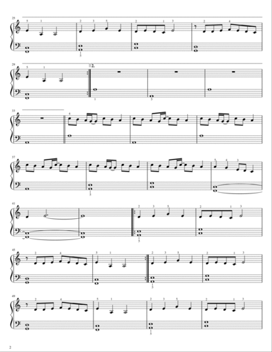 Counting Stars Easy Piano scores gallery preview page 2