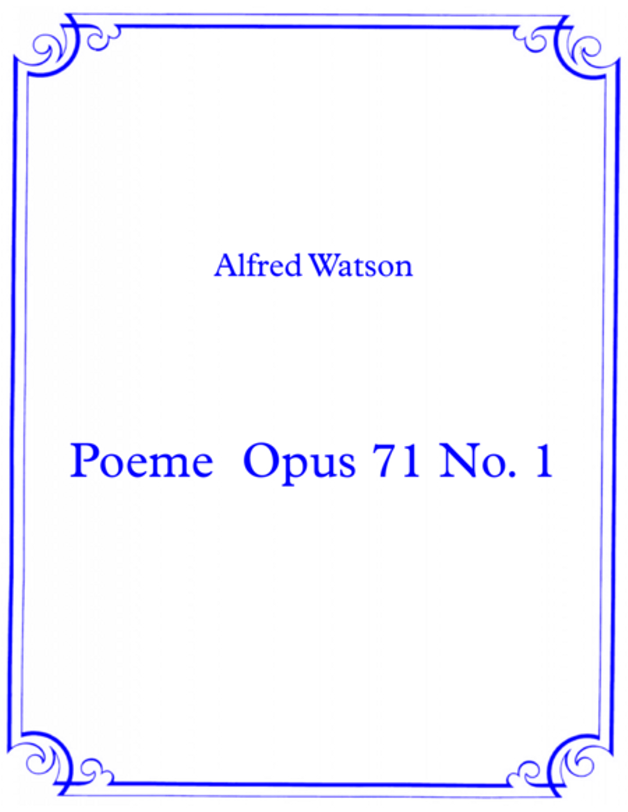Poeme Opus 71 No. 1 Poeme Opus 71 No. 1 Piano Solo scores gallery preview page 1