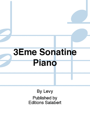 Book cover for 3Eme Sonatine Piano