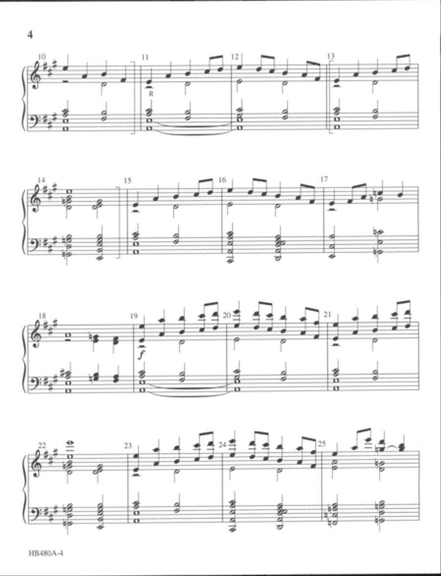 Fanfare of Praise - handbell part - 4-5 octaves 5-Octaves scores gallery preview page 4