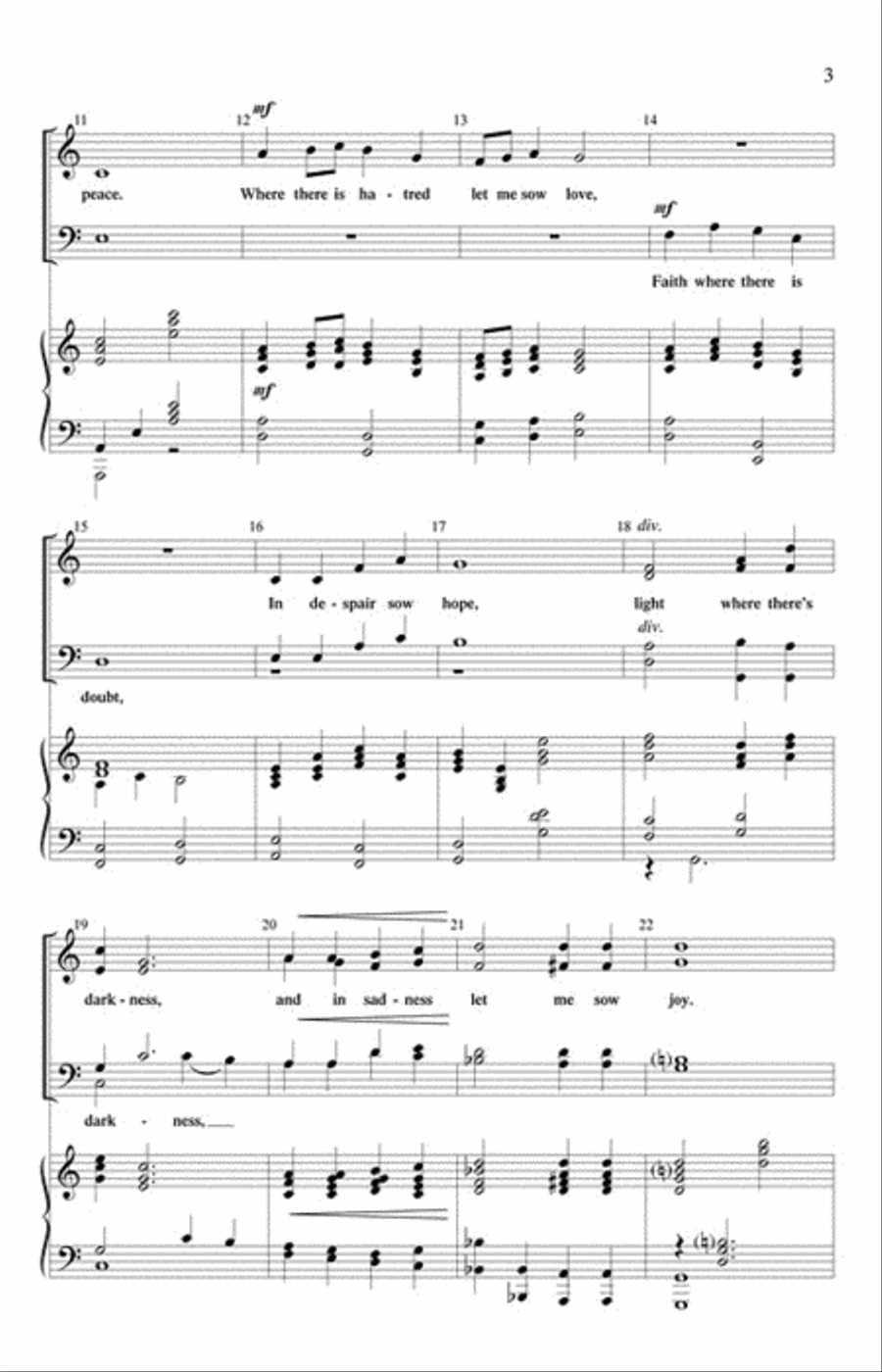 An Instrument of Thy Peace 4-Part scores gallery preview page 10