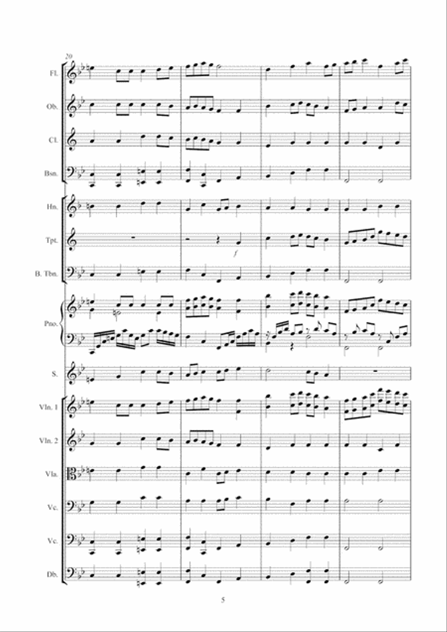 A Moment in Paradise Full Orchestra scores gallery preview page 5
