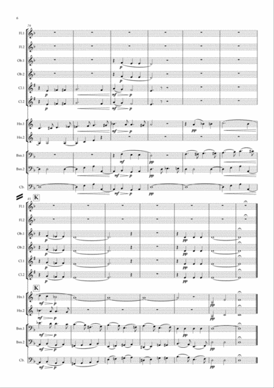Fauré: Requiem Op.48 (Complete) - symphonic wind/bass Large Ensemble scores gallery preview page 6