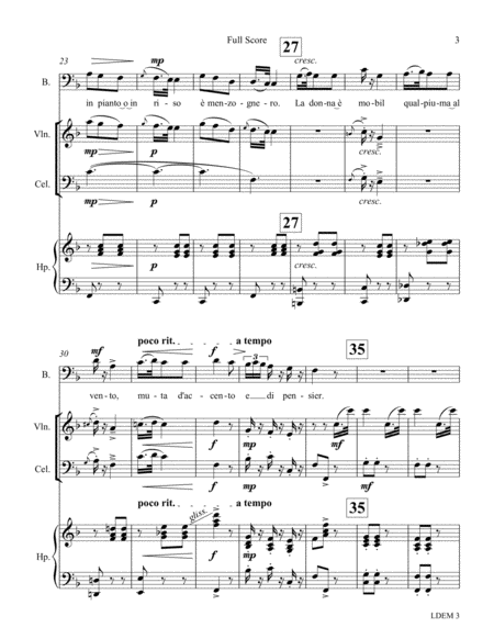 La Donna È Mobile- baritone solo and chamber ensemble image number null