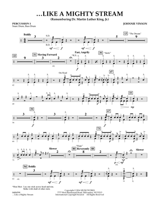 Like a Mighty Stream (for Concert Band and Narrator) - Percussion 1