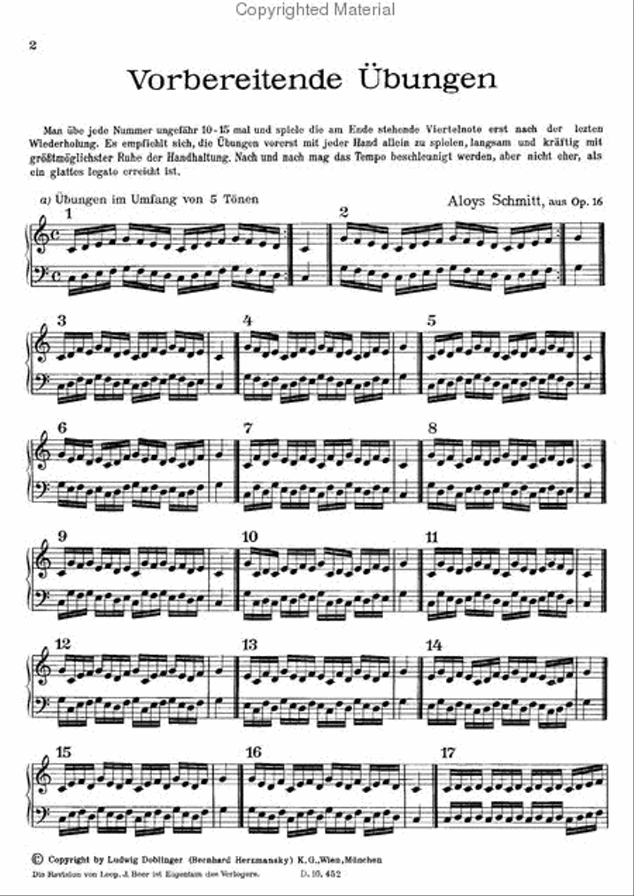 Vorbereitende Ubungen op. 16 Easy Piano scores gallery preview page 2