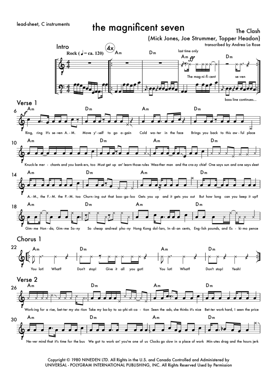 The Magnificent Seven The Magnificent Seven Piano scores gallery preview page 1