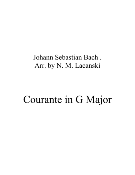 Courante in G Major image number null