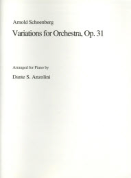 Variations 1 Piano version, Op. 31