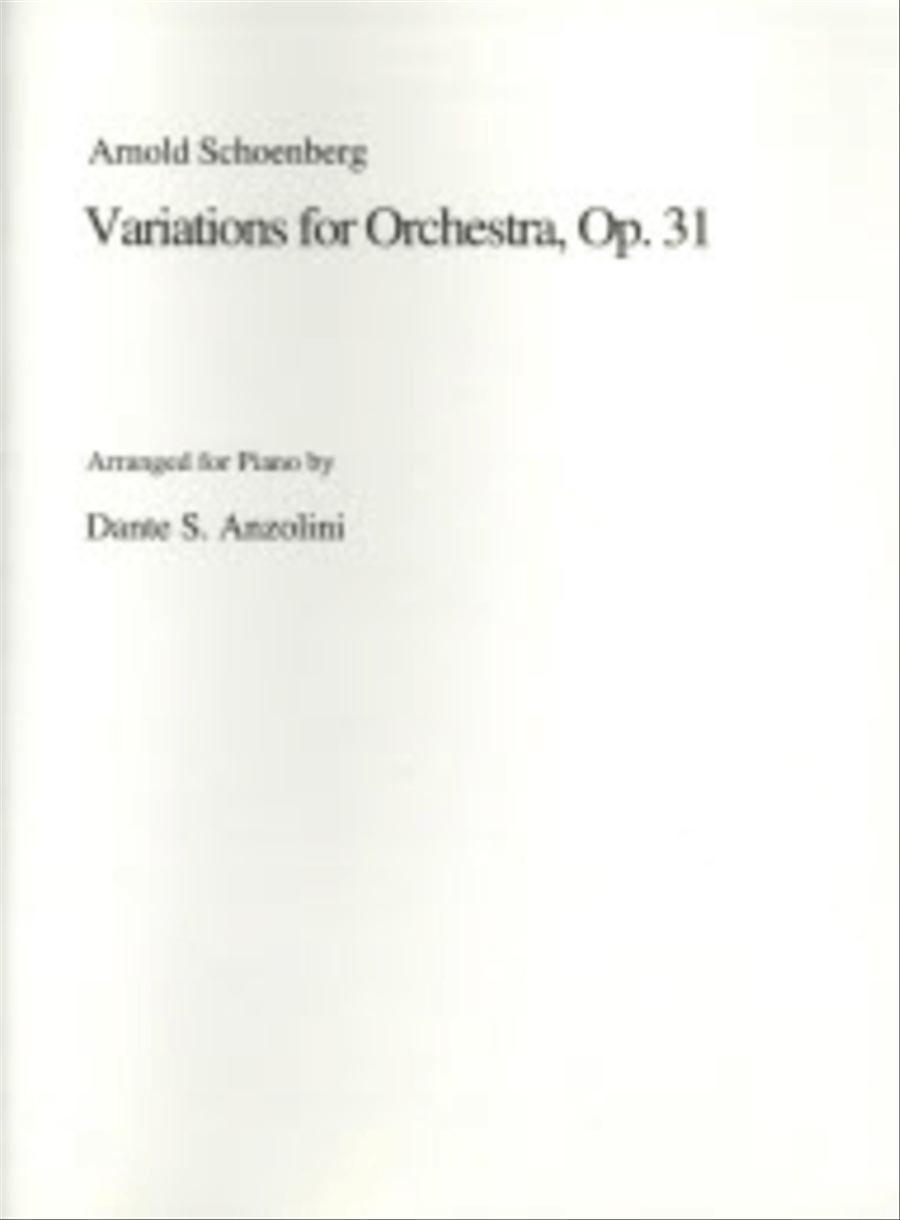 Variations 1 Piano version, Op. 31 Piano Solo scores gallery preview page 1