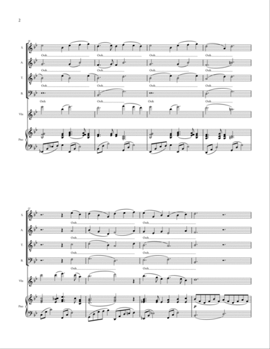 Silent Night 4-Part scores gallery preview page 2