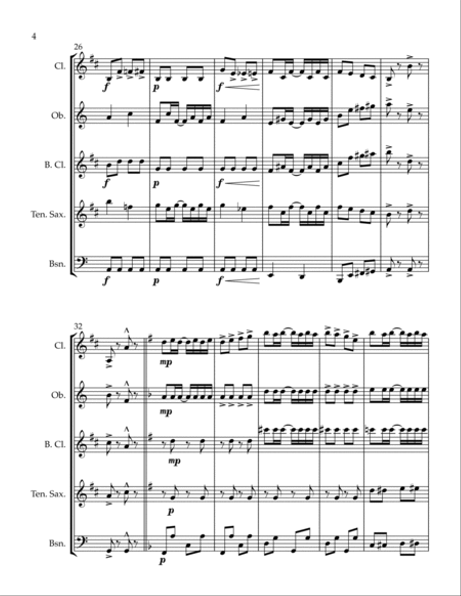 Lemons and Limes: A Sour Rag Woodwind Quintet scores gallery preview page 4