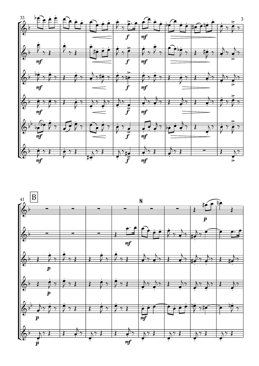 The Mischievous Elves For Flute Choir Flute Choir scores gallery preview page 4