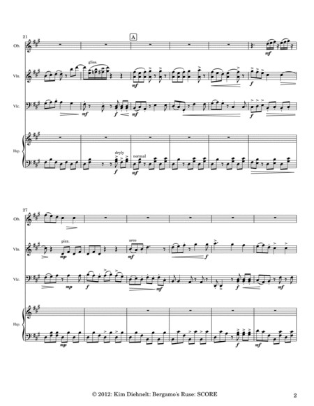 Diehnelt: Bergamo’s Ruse for oboe, violin, ‘cello, and harp image number null