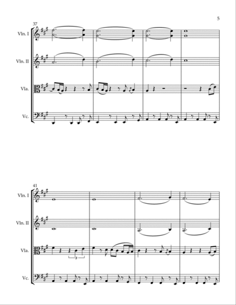 Stand By Me String Quartet scores gallery preview page 5