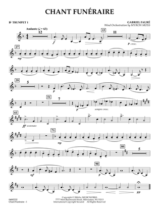 Chant Funeraire (arr. Myron Moss) - Bb Trumpet 1