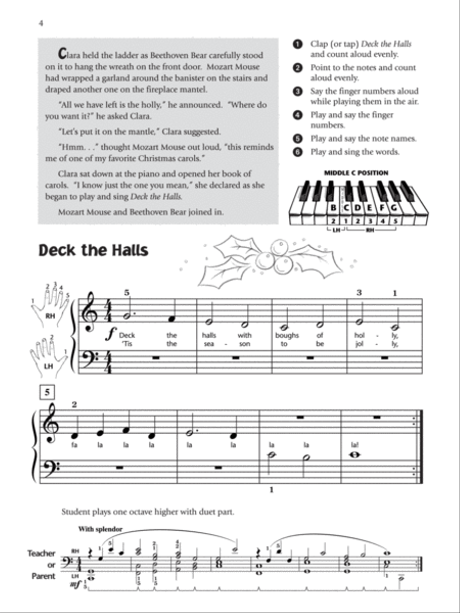 Music for Little Mozarts Christmas Fun, Book 2 Piano Method scores gallery preview page 2